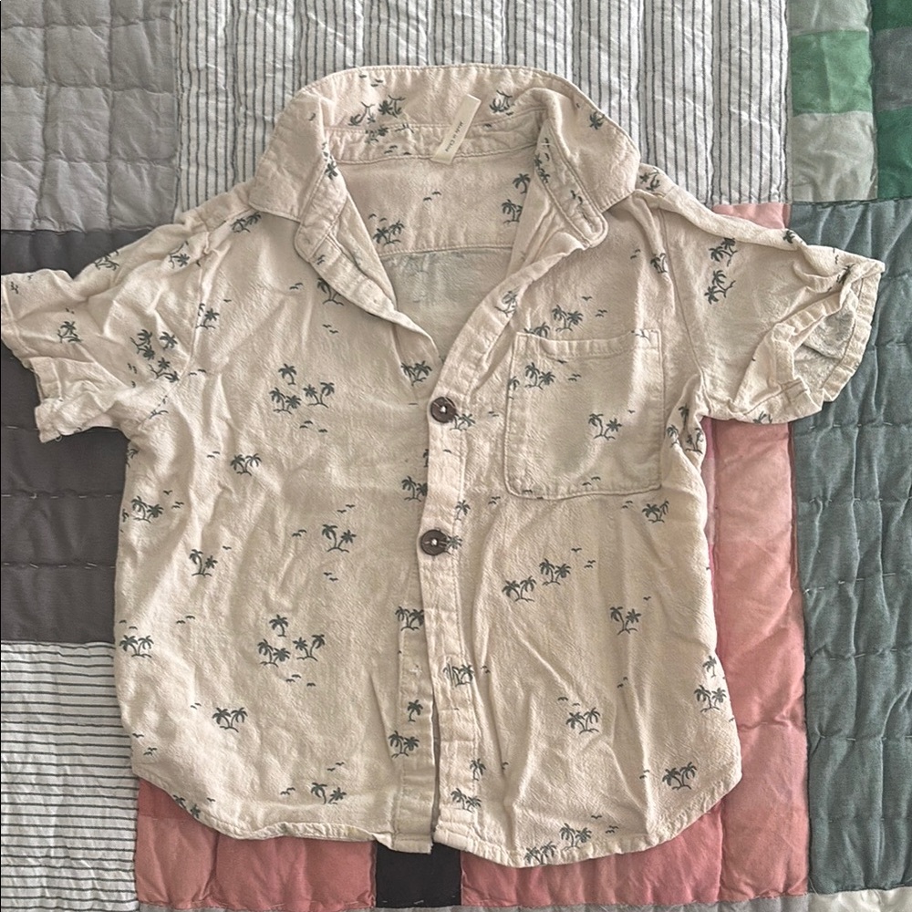 Rylee + Cru Palm Tree Print Shirt